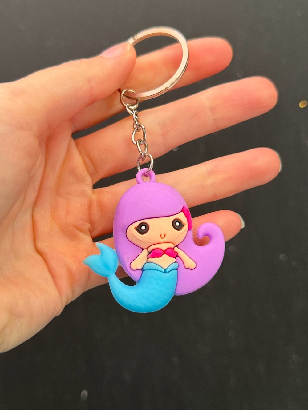 Purple & Blue Mermaid Keychain